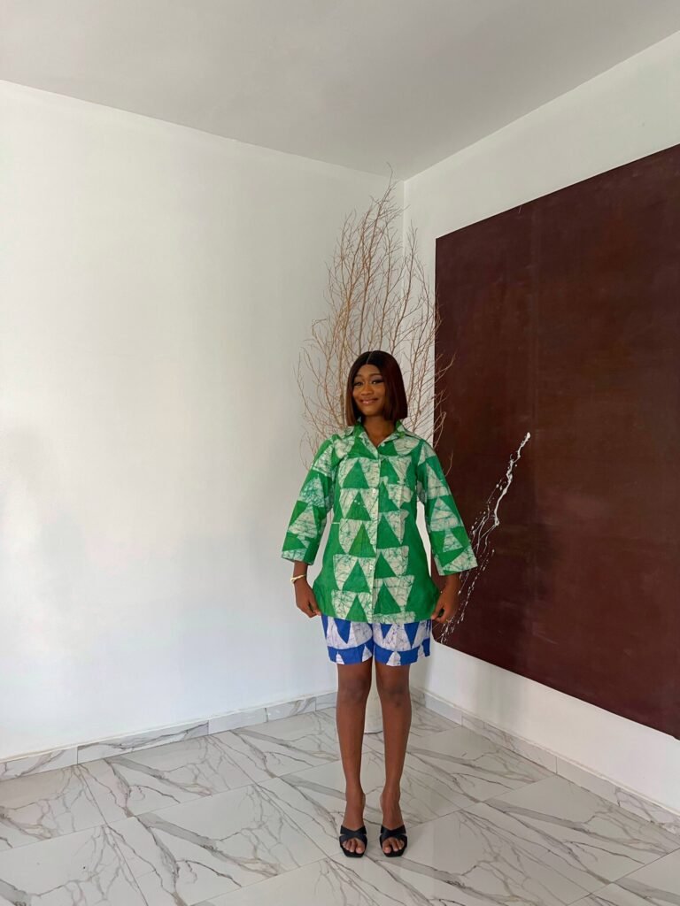 Picture of a woman with casual two piece styles for ladies
