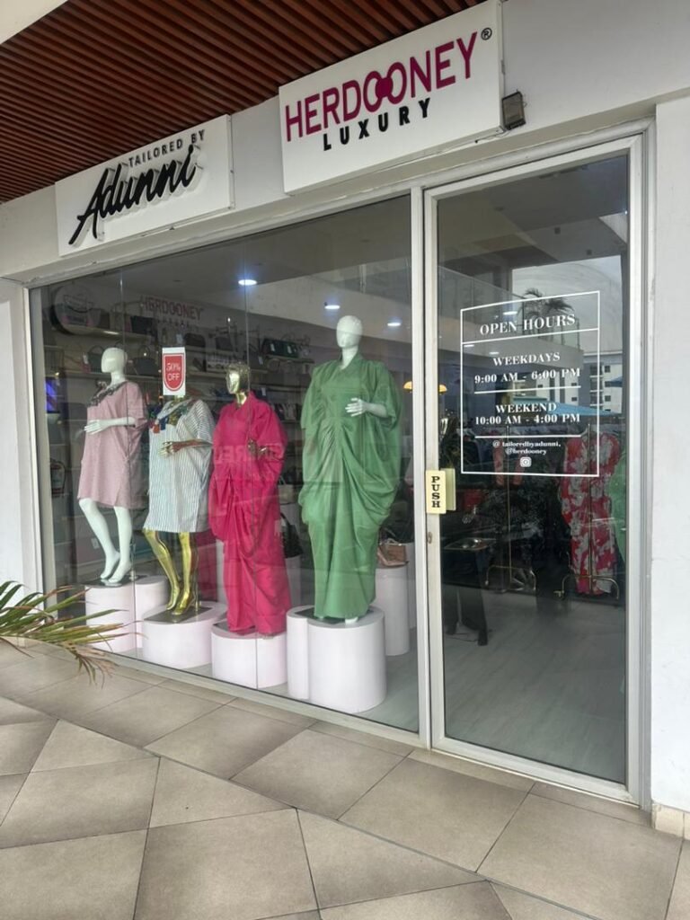 where to buy bubu gowns in lagos showing a picture of Ikeja Store to TailoredbyAdunni