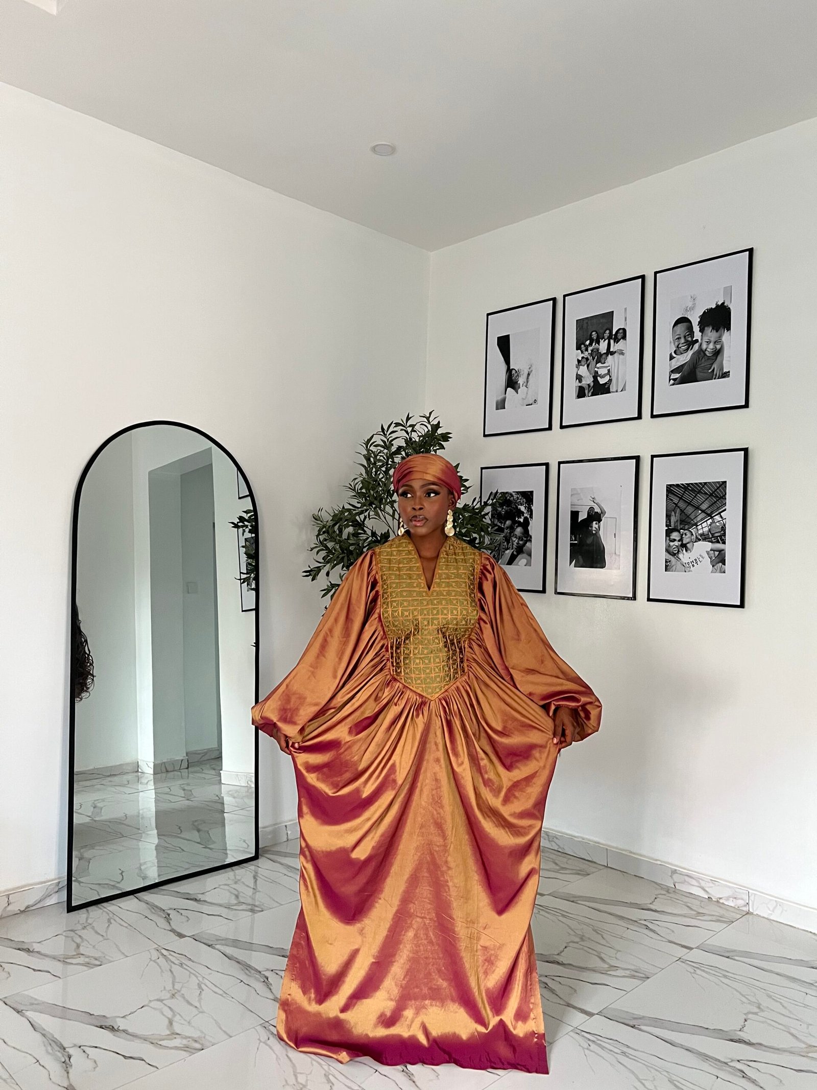 Picture of a bubu gown styles for pregnant women created by Tailored by Adunni