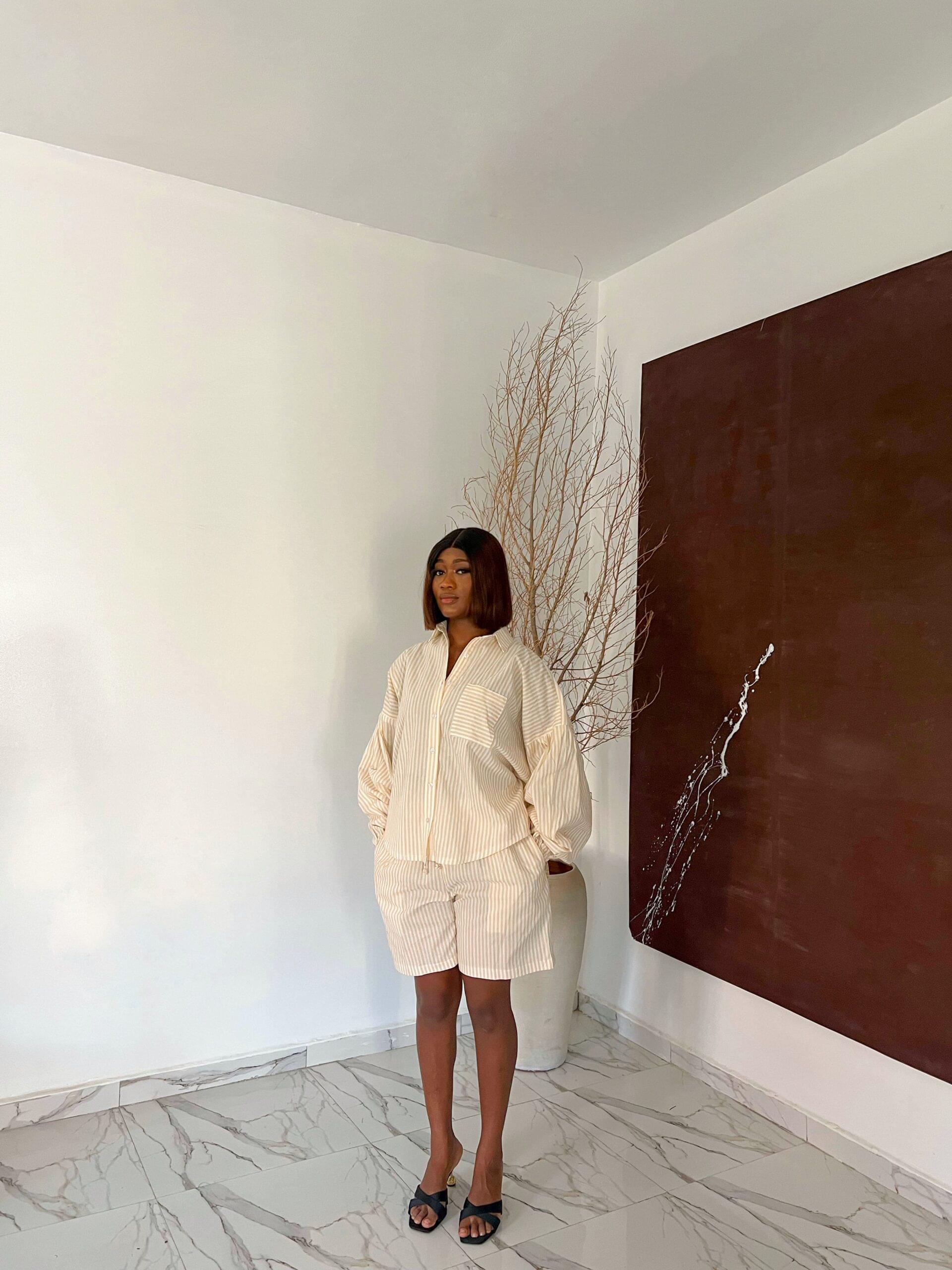 Women’s Kimono Short Set – Irresistibly Chic Linen-Cotton Two-Piece