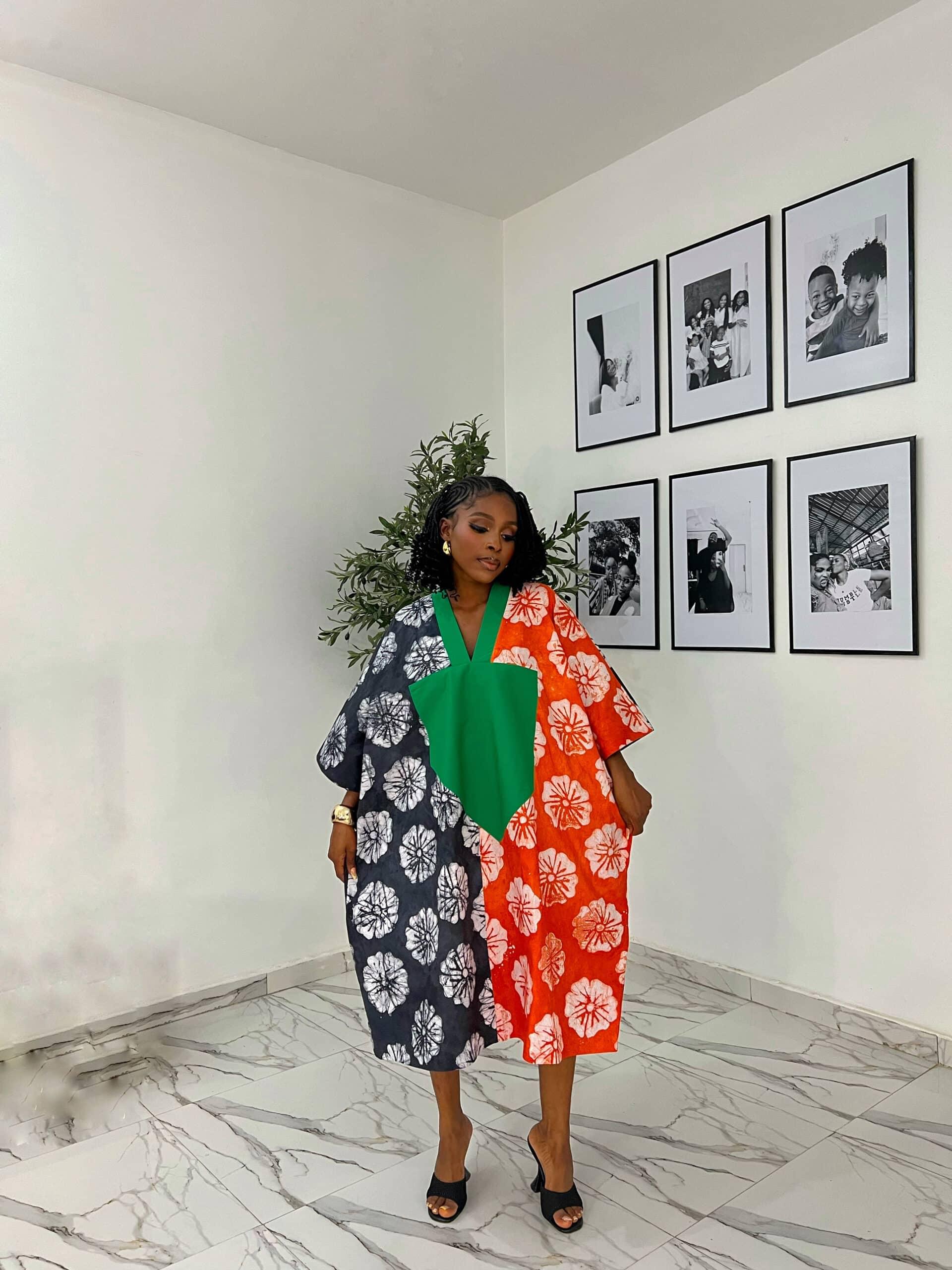 Shop Bubu Gown with V Neck Lagos- Diva Bubu