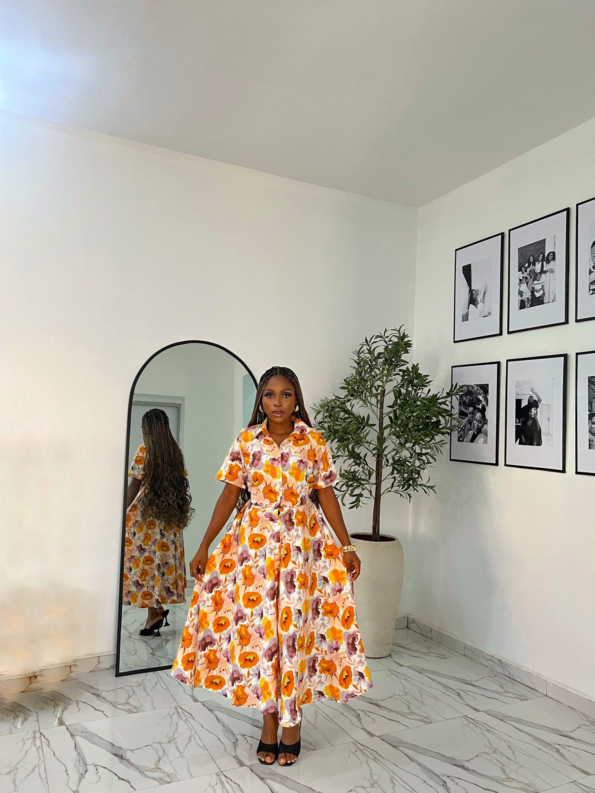 Bubu gown for sale showing a picture of toro gown made by tailored by adunni